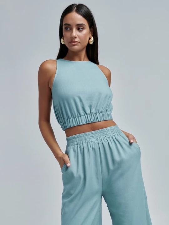 Foto van product BWLDR Top 'Laila' lichtblauw