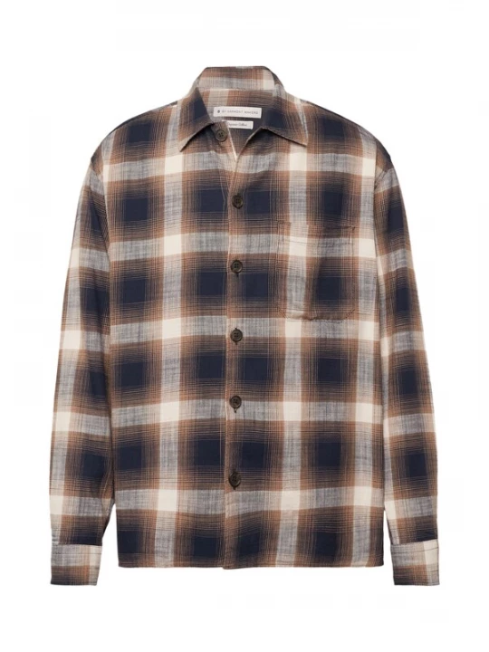 Foto van product By Garment Makers Overhemd 'Storm' bruin / wit