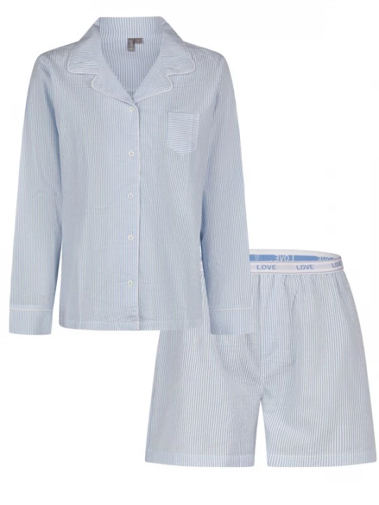 Foto van product By Louise Korte pyjama lichtblauw