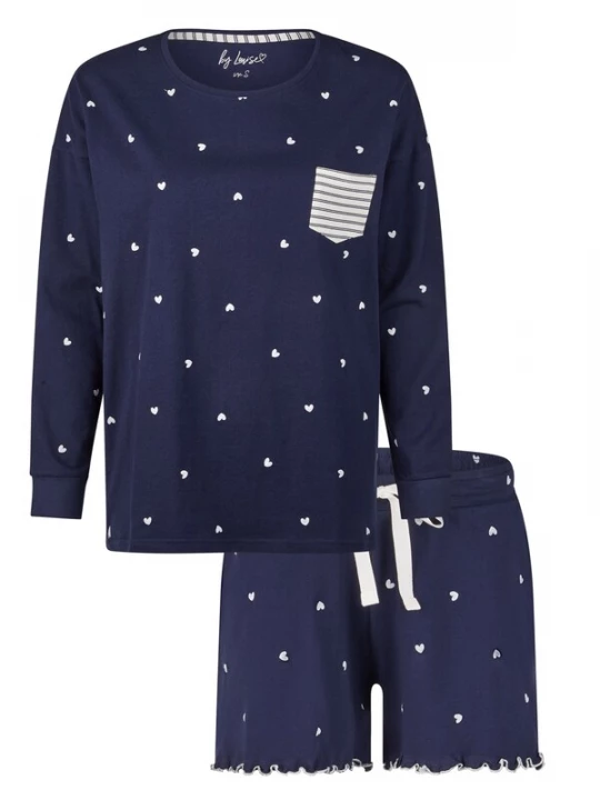 Foto van product By Louise Pyjama donkerblauw