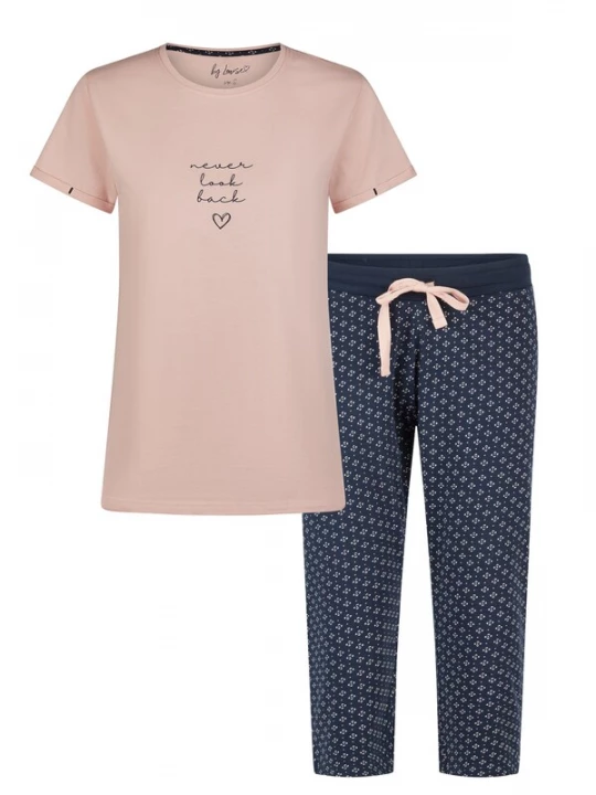 Foto van product By Louise Pyjama 'Essential Capri' pink