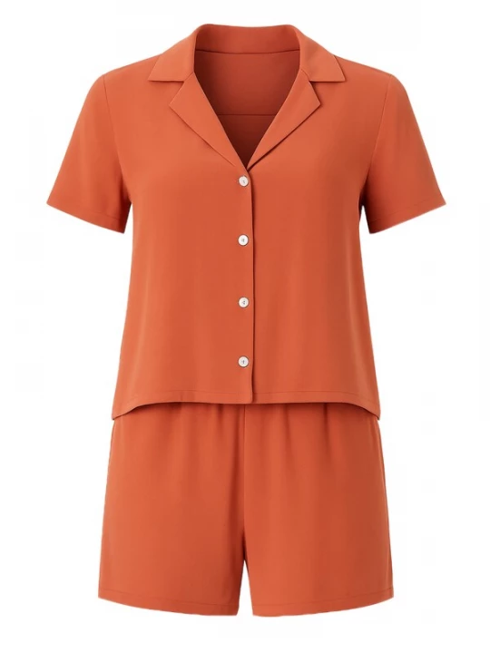 Foto van product C&City Korte pyjama mandarijn