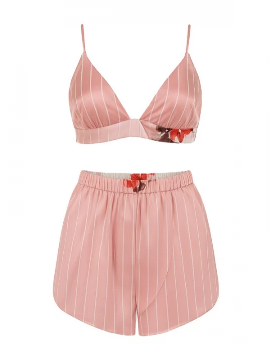 Foto van product C&City Pyjama rosa / rood / zwart / wit
