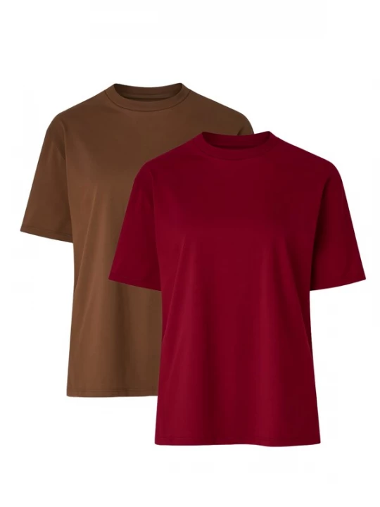 Foto van product C&City Shirt bruin / bordeaux