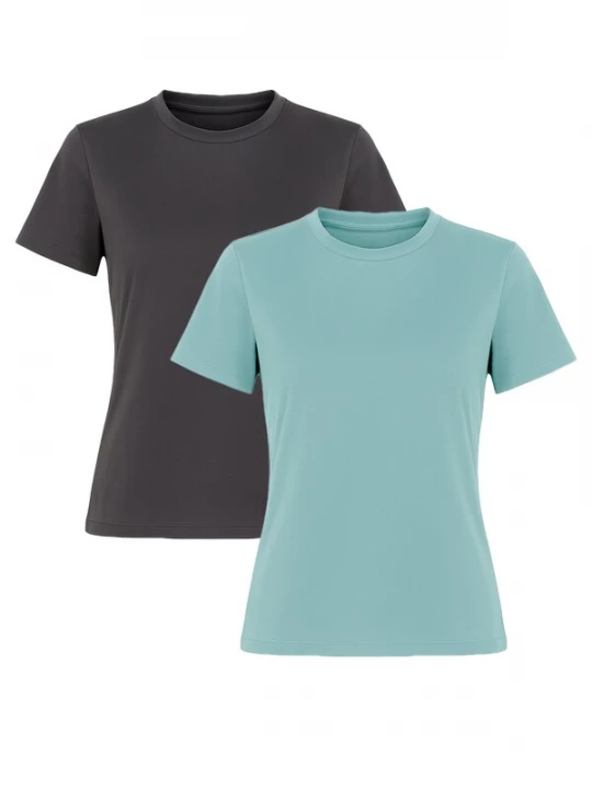 Foto van product C&City Shirt donkergrijs / mintgroen