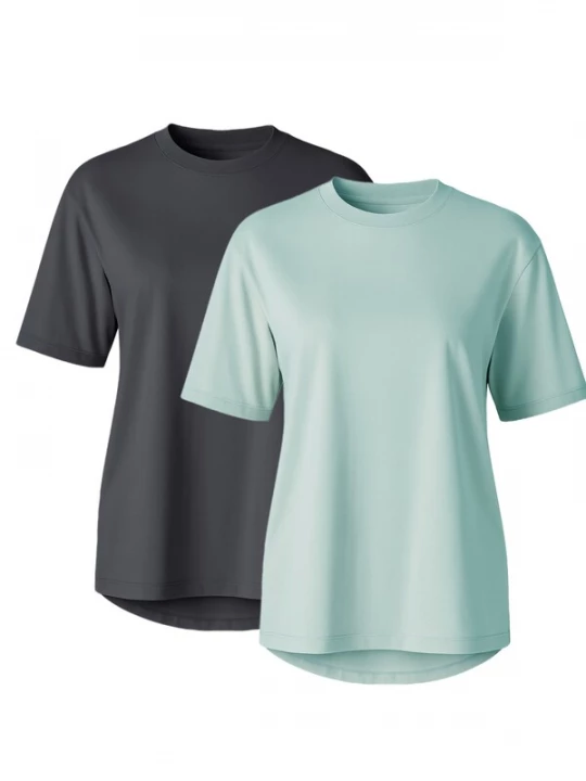 Foto van product C&City Shirt donkergrijs / mintgroen