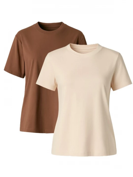Foto van product C&City Shirt ivoor / kastanjebruin
