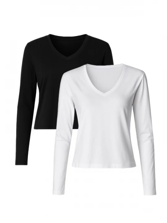 Foto van product C&City Shirt zwart / wit