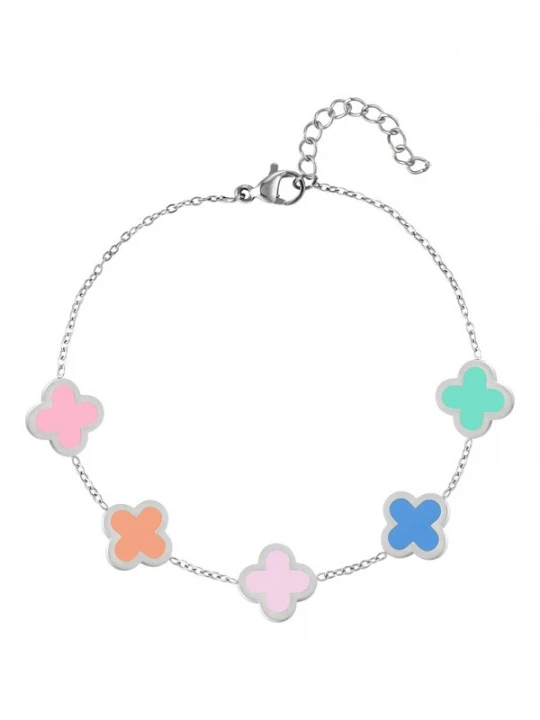 Foto van product Cala Rose Armband 'HAPPY CLOVER' zilver