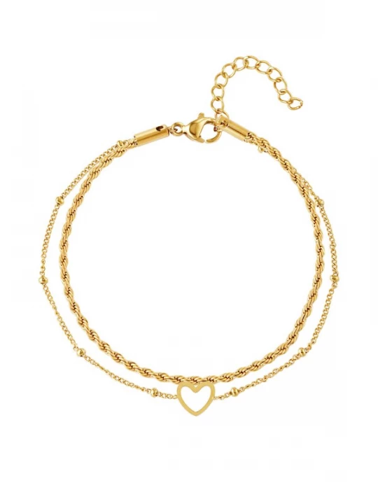 Foto van product Cala Rose Armband 'HEART' goud