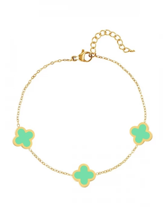 Foto van product Cala Rose Armband 'SUMMER CLOVER' lichtgroen