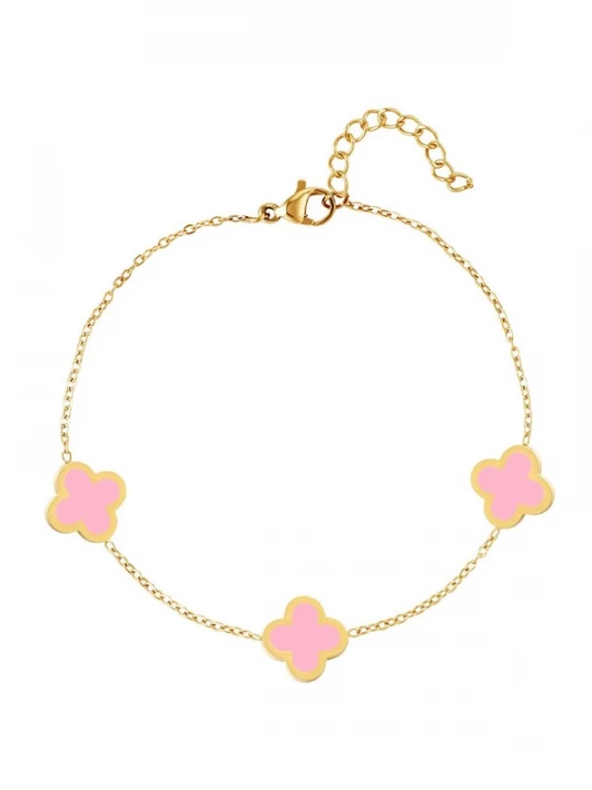 Foto van product Cala Rose Armband 'SUMMER CLOVER' rosa