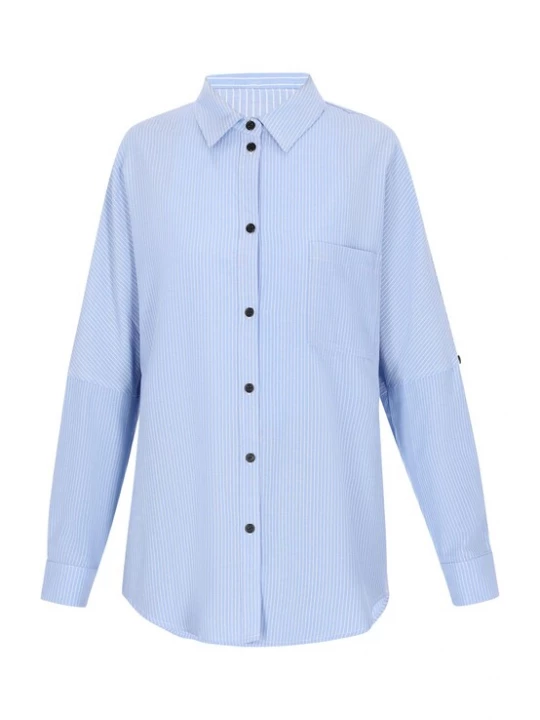 Foto van product MIMO Blouse lichtblauw / wit