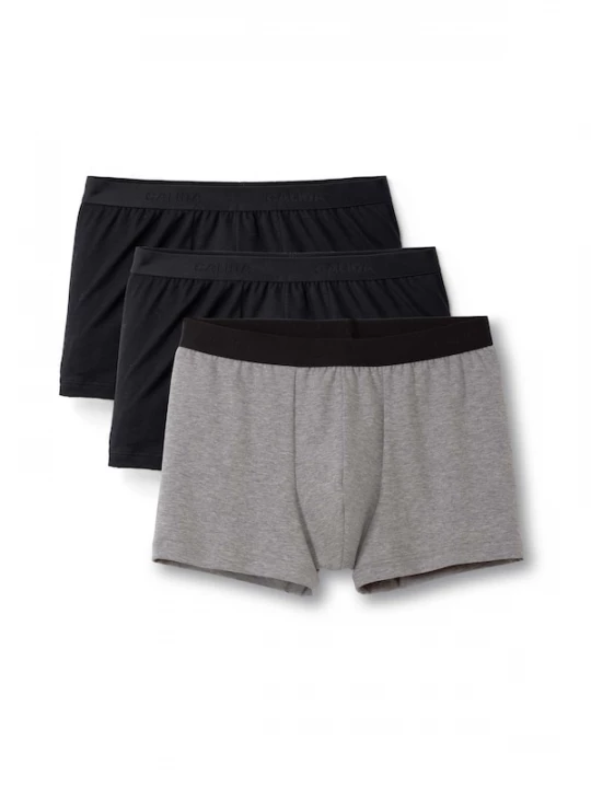 Foto van product CALIDA Boxershorts grijs gemêleerd / zwart
