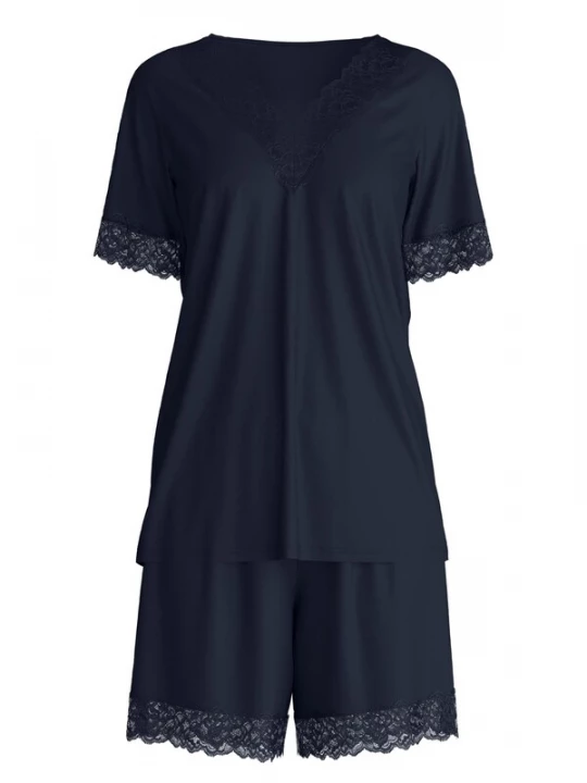 Foto van product CALIDA Korte pyjama 'Elegant Dreams' zwart gemêleerd