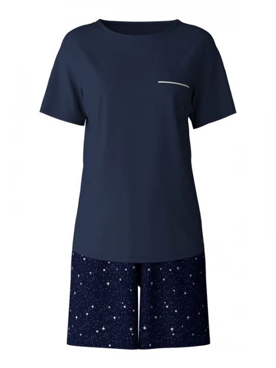Foto van product CALIDA Korte pyjama navy / wit