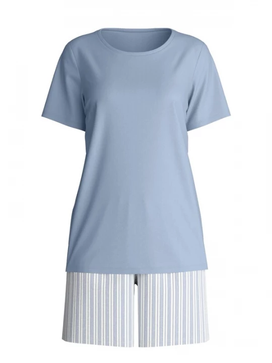 Foto van product CALIDA Korte pyjama 'Striped Dreams' smoky blue
