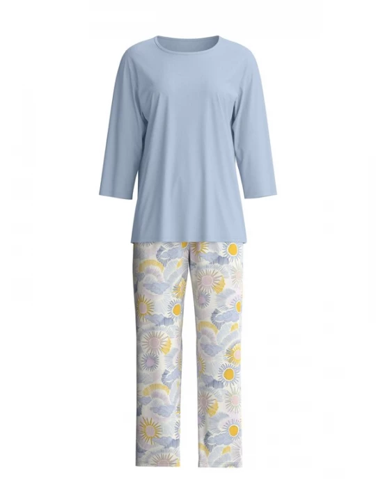 Foto van product CALIDA Pyjama 'Cotton Special' pastelblauw
