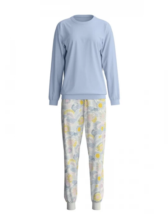 Foto van product CALIDA Pyjama 'Cotton Special' pastelblauw