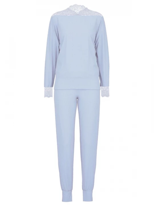 Foto van product CALIDA Pyjama 'Elegant Dreams' wit gemêleerd