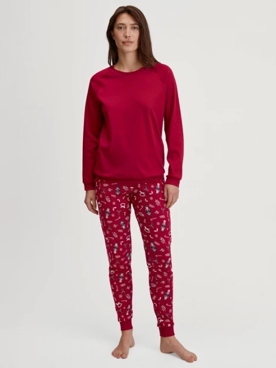 Foto van product CALIDA Pyjama 'Family & Friends' wijnrood