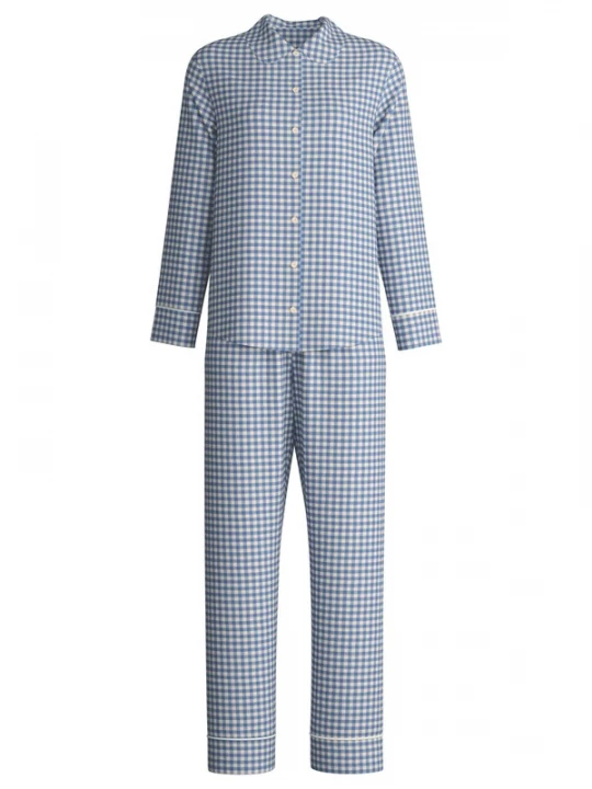 Foto van product CALIDA Pyjama 'Flannel Dreams' blauw gemêleerd