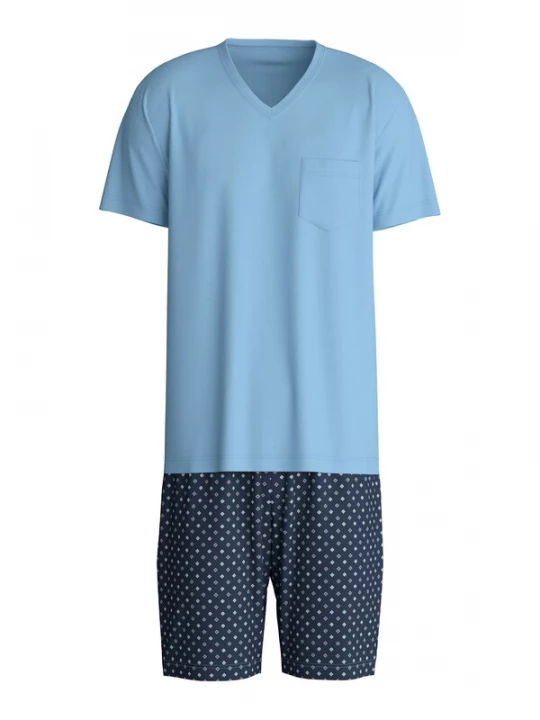 Foto van product CALIDA Pyjama kort navy / turquoise / opaal / wit