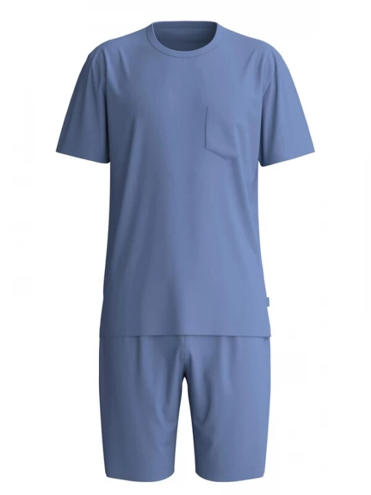 Foto van product CALIDA Pyjama kort 'Relax Choice' blauw gemêleerd