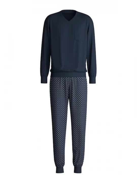 Foto van product CALIDA Pyjama lang marine / saffier / lichtblauw