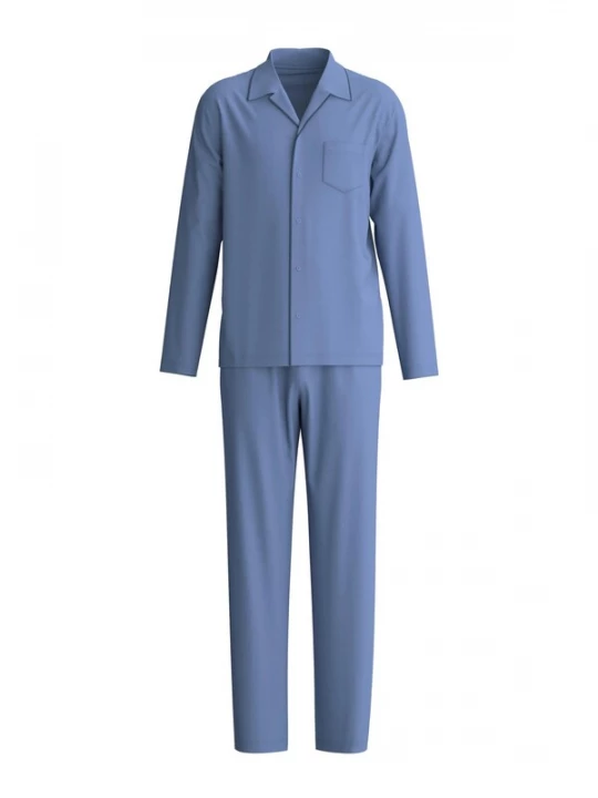 Foto van product CALIDA Pyjama lang 'Relax Choice' blauw gemêleerd