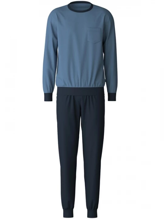 Foto van product CALIDA Pyjama lang 'Relax Essentials' blauw gemêleerd