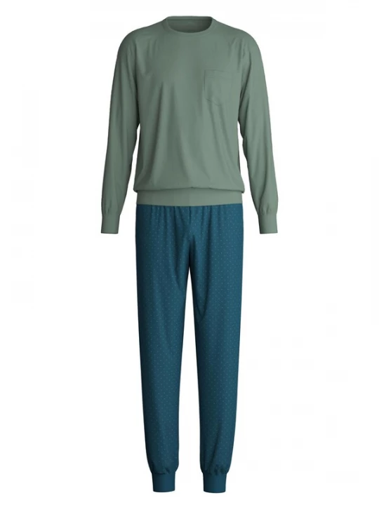 Foto van product CALIDA Pyjama lang 'Relax Imprint' donkergrijs