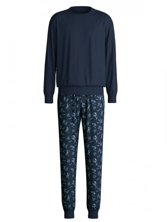 Foto van product CALIDA Pyjama lang 'Relax Swiss Resort' marine
