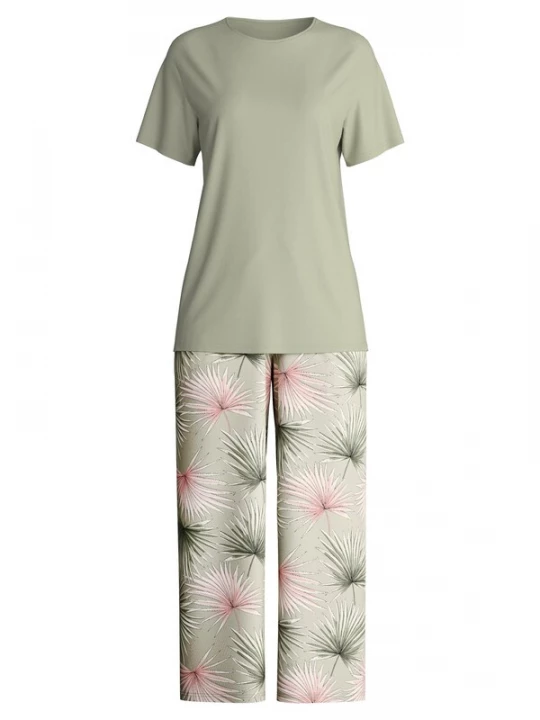 Foto van product CALIDA Pyjama 'Leaf Dreams' kaki