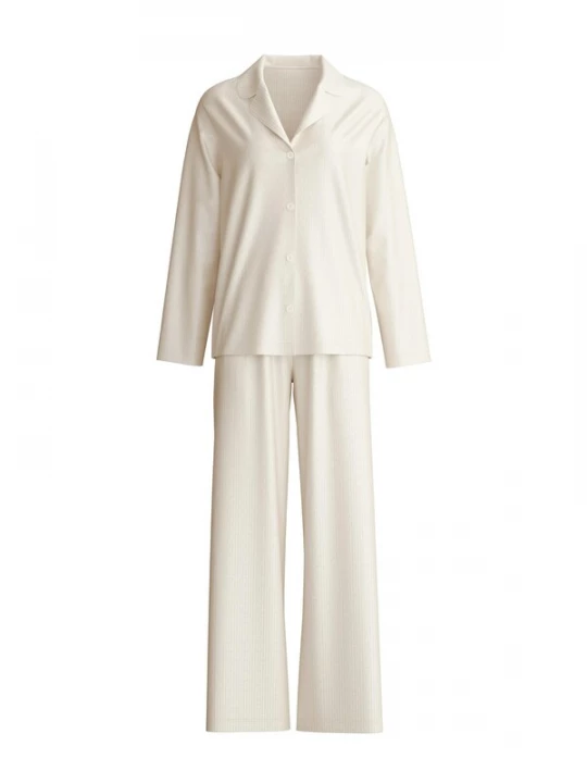 Foto van product CALIDA Pyjama 'Striped Dreams' lichtbeige