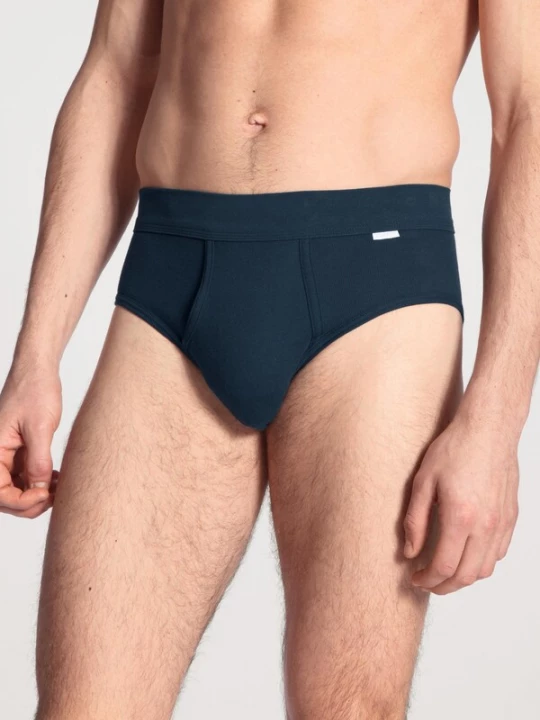 Foto van product CALIDA Slip 'Cotton 1:1' zwart gemêleerd