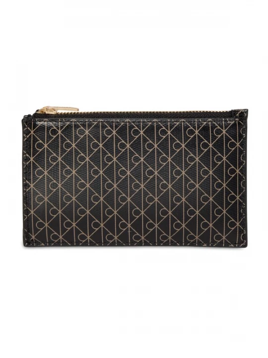 Foto van product Calvin Klein Etui 'Coated Emblem Print Zipped Card' sand / zwart
