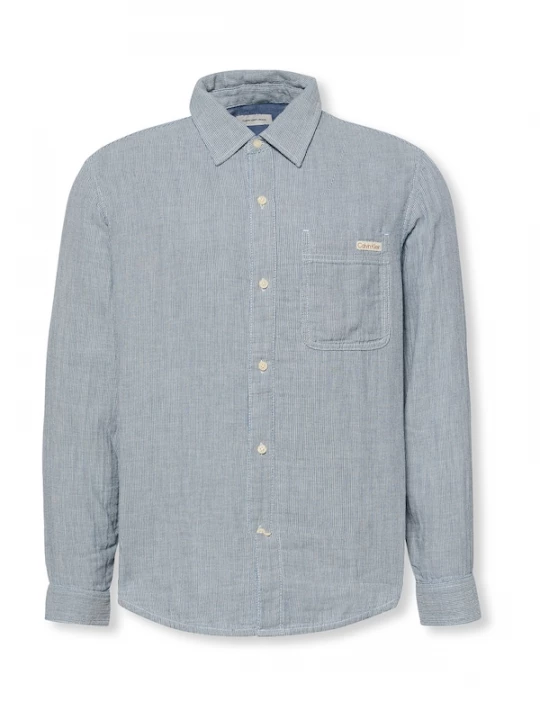 Foto van product Calvin Klein Jeans Overhemd smoky blue / wit