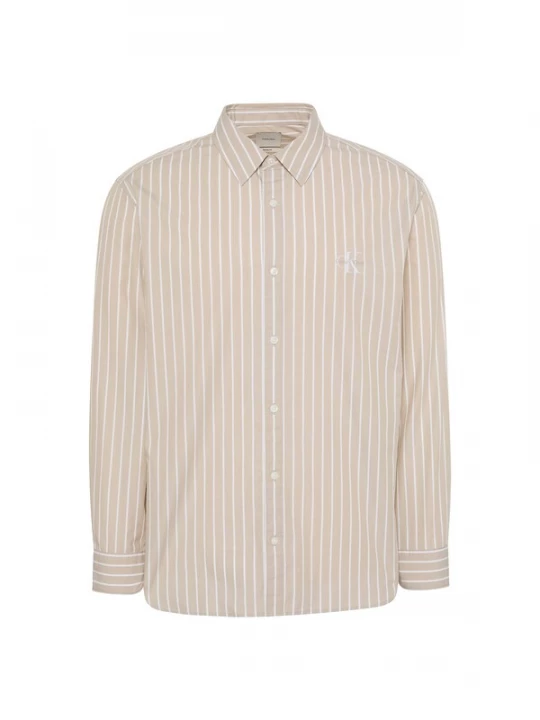 Foto van product Calvin Klein Jeans Overhemd taupe / wit