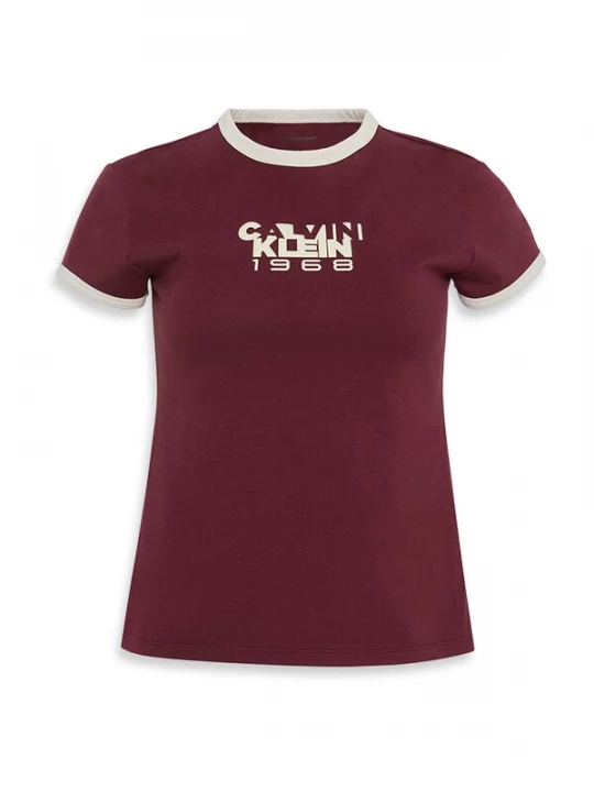 Foto van product Calvin Klein Jeans Shirt '1968' bordeaux / natuurwit