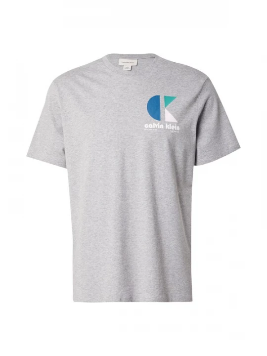 Foto van product Calvin Klein Jeans Shirt blauw / turquoise / grijs gemêleerd / wit