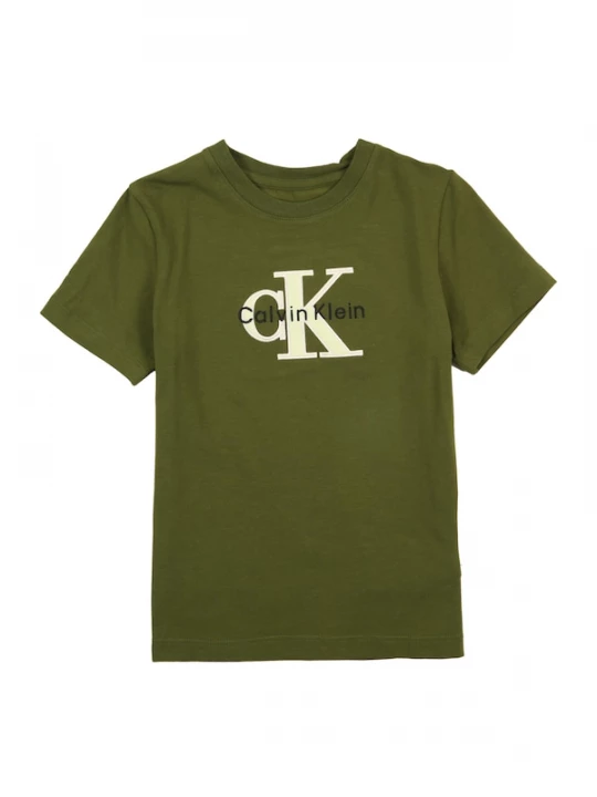 Foto van product Calvin Klein Jeans Shirt ecru / kiwi / zwart