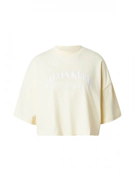 Foto van product Calvin Klein Jeans Shirt 'Heritage' pasteelgeel / wit