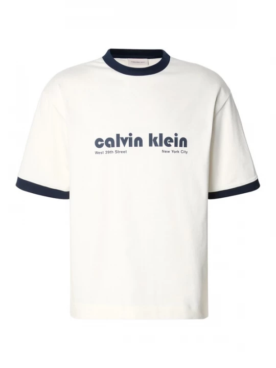 Foto van product Calvin Klein Jeans Shirt lichtbeige / donkerblauw