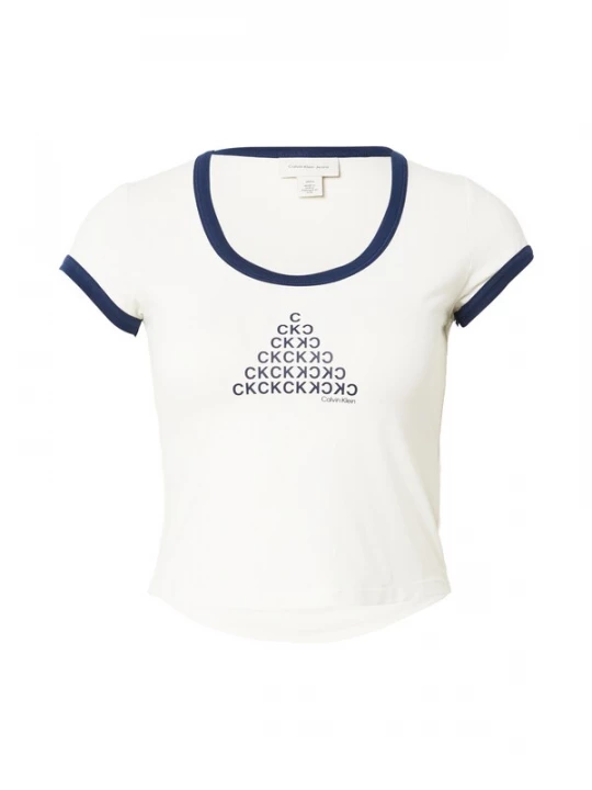 Foto van product Calvin Klein Jeans Shirt lichtbeige / marine