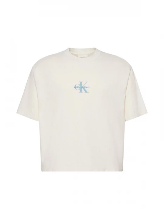 Foto van product Calvin Klein Jeans Shirt lichtbeige / royal blue / koningsblauw
