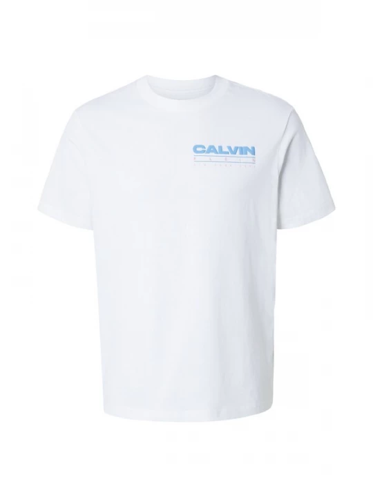 Foto van product Calvin Klein Jeans Shirt lichtblauw / watermeloen rood / wit