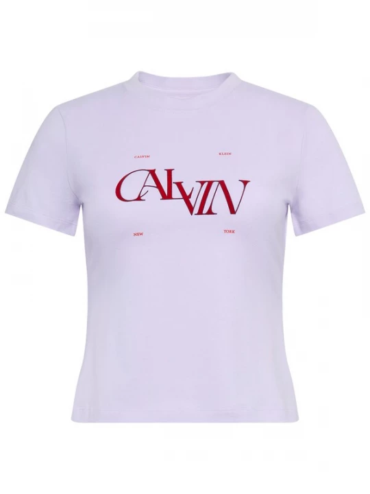 Foto van product Calvin Klein Jeans Shirt lichtlila / bloedrood