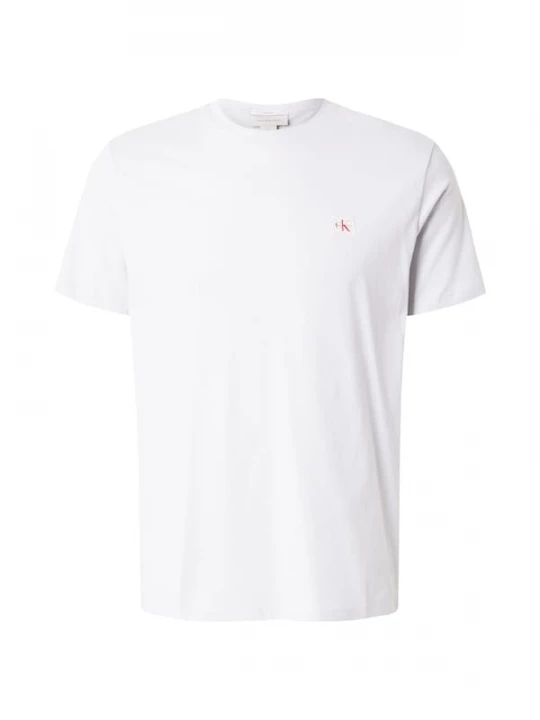 Foto van product Calvin Klein Jeans Shirt 'Logo Badge' lichtgrijs / kersrood / wit