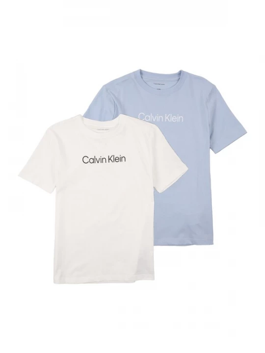 Foto van product Calvin Klein Jeans Shirt 'Logo T' duifblauw / zwart / offwhite